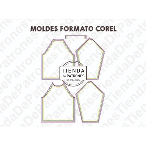 Molde Coreldraw Polera Hombre Ranglan Manga Larga S Al 2xl