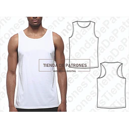 Molde Patrón Coreldraw Musculosa Deportiva Hombre S Al 3xl