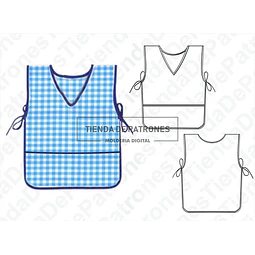 Molde Patron Coreldraw Pechera Pintorcito Jardin Del 2 Al 8