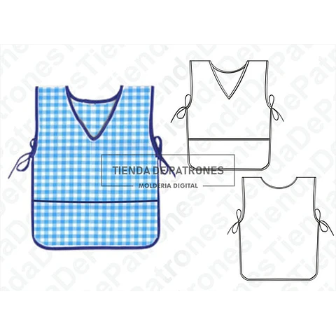 Molde Patron Coreldraw Pechera Pintorcito Jardin Del 2 Al 8