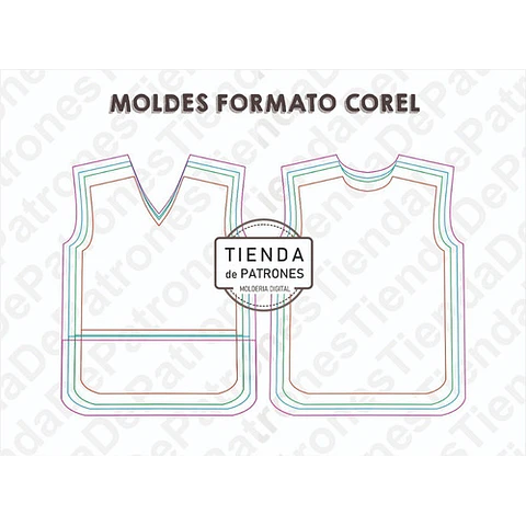 Molde Patron Coreldraw Pechera Pintorcito Jardin Del 2 Al 8