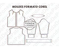 Molde Patron Coreldraw Chaqueta Bomber Jacket Mujer 38 Al 44
