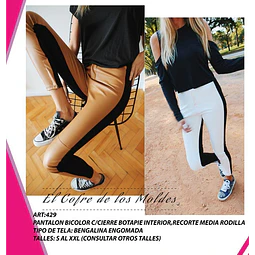 Molde Digital Pantalon Bengalina Bitono,pack Talles S A Xxl