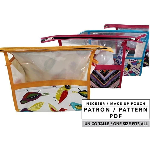 Molde De Costura,patron Neceser-porta Cosméticos, Imprimible