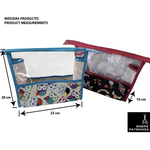 Molde De Costura,patron Neceser-porta Cosméticos, Imprimible