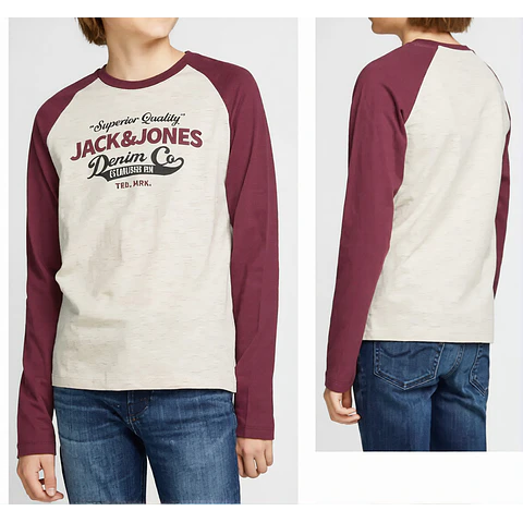 Molde Digital Polera Raglan / Ranglan Niños , Talles 2 Al 16