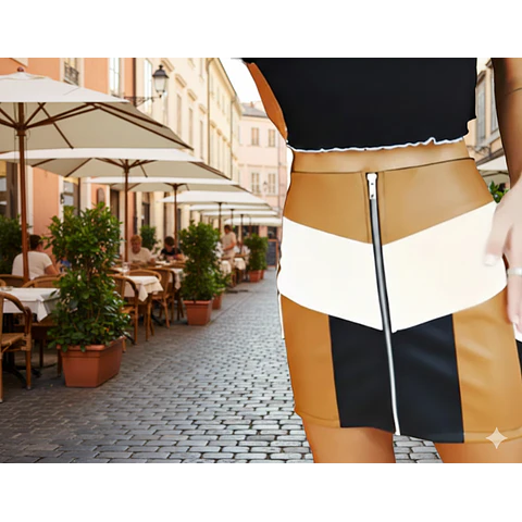 Molde Digital Pollera Recortes Colores, Pack Talles S A Xxl