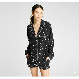 Molde Digital Conjunto Pijama Camisa y short Talles S A Xxl