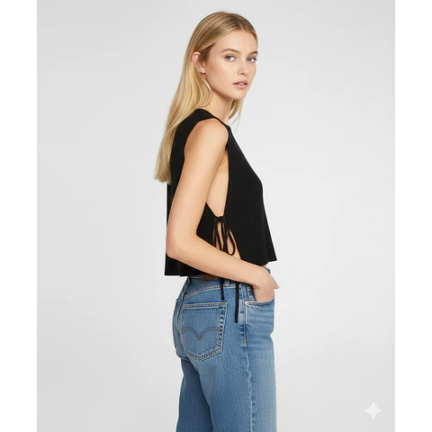 Molde Digital Top Con Lazos Al Costado, Pack Talles S A Xxl