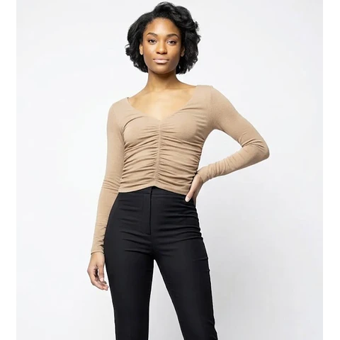 Molde Digital Polera Torso Fruncido, Pack Talles S Al Xxl