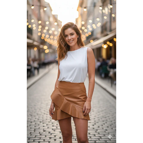 Molde Digital Falda Volados Cruzados, Pack Talles S A Xxl