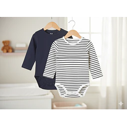 Molde Digital Body Bebe Manga Larga Pack Talles 1 Al 5