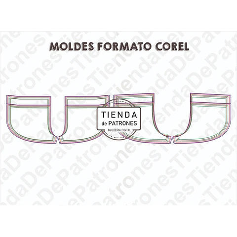 Molde Patron Coreldraw Short Cruzado Mujer Del 36 Al 46