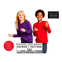 Molde De Costura, Patron Buzo Clásico Niños , Imprimible Molde De Costura, Patron Buzo Clásico Niños , Imprimible