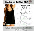 Moldes Patrones Imprimibles Musculosa Evasé Xs Al 3xl