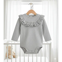 Molde Digital Body Beba Pechera Volados Pack Talles 1 Al 5