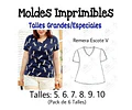 Moldes Patrones Imprimibles Remera Talle Especial 5 Al 10