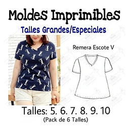 Moldes Patrones Imprimibles Remera Talle Especial 5 Al 10