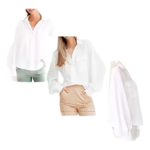 Molde Digital Camisa Manga Obispo/globo, Pack Talles S A Xxl