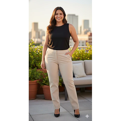 Molde Digital Pantalon De Vestir / Oficina, Talles 3xl A 7xl