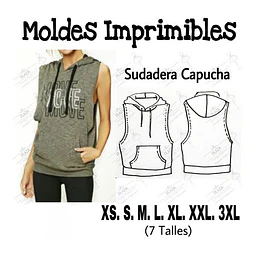 Moldes Patrones Imprimibles Sudadera Capucha Xs Al 3xl