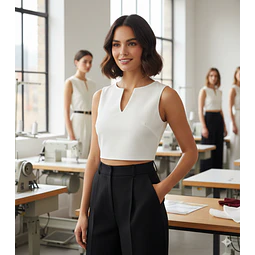 Molde Digital Crop Top Con Fayetina, Pack Talles S A Xxl