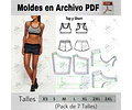 Moldes Patrones Imprimibles Conjunto Deportivo Xs Al 3xl