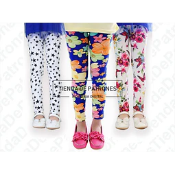 Molde Patron Coreldraw Calza Legging Niñas Talles Del 6 A 14