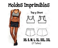 Moldes Patrones Imprimibles Conjunto Deportivo Xs Al 3xl