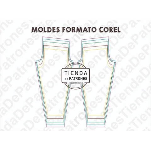 Molde Patron Coreldraw Calza Legging Niñas Talles Del 6 A 14