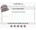 Molde Patron Coreldraw Calza Legging Niñas Talles Del 6 A 14