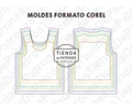 Molde Patron Coreldraw Musculosa Niños Talles 2 Al 14