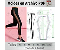 Moldes Patrones Imprimibles Calza Leggins Corte Xs Al 3xl