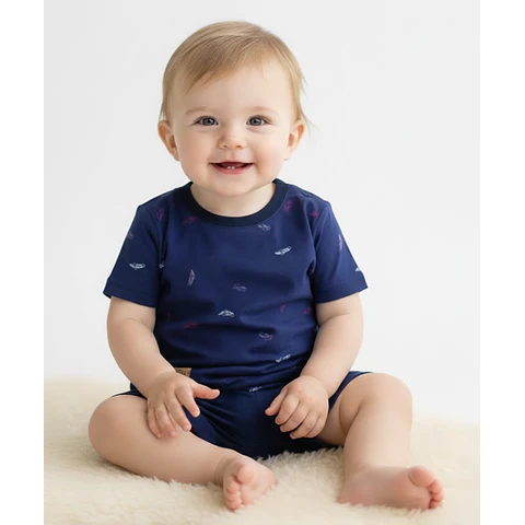 Molde Digital Remera Bebe Ruedo Curvo, Pack Talles 1 Al 5!