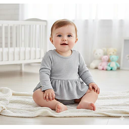 Molde Digital Body Beba Semifalda Volado Pack Talles 1 Al 5