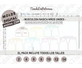 Molde Patron Coreldraw Musculosa Niños Talles 2 Al 14