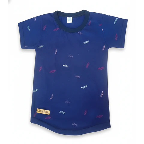 Molde Digital Remera Bebe Ruedo Curvo, Pack Talles 1 Al 5!