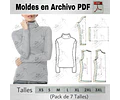 Moldes Patrones Imprimibles Polera Xs Al 3xl Modelista