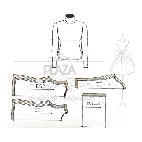 Moldes Patrones Imprimibles Polera Xs Al 3xl Modelista