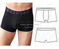 Molde Patron Imprimible Boxer Basico Hombre Del S Al 2xl