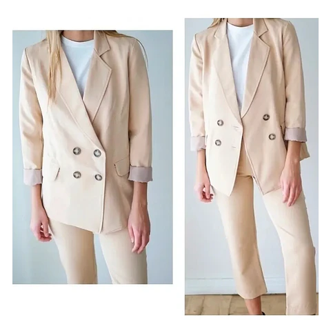 Molde Digital Blazer Cruze 4 Botones, Pack Talles S Al Xxl