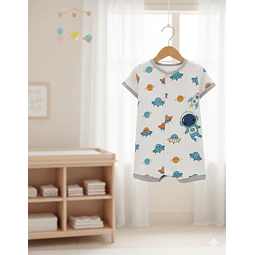 Molde Digital Enterito Corto Bebe, Pack Talles 1 Al 5