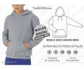 Molde Patron Imprimible Buzo Canguro Niños Talles Del 6al14
