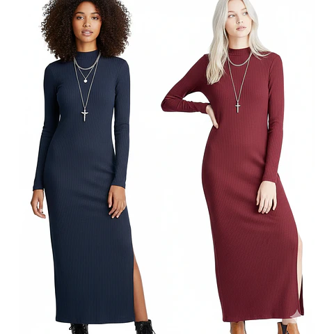 Molde Digital Vestido 1 Tajo Cuello Alto Pack 5 Talles!