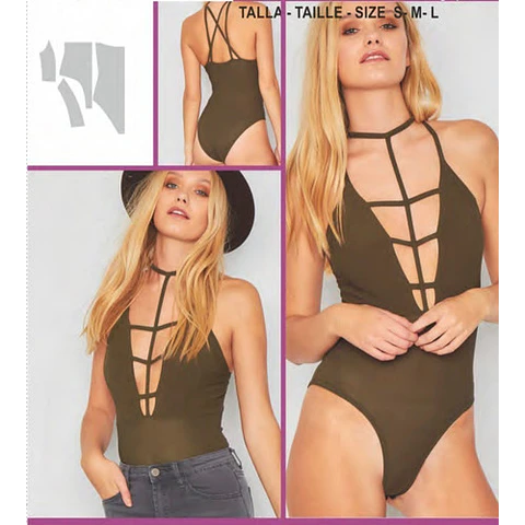 Patrones Moldes Body Con Tiras Imprimible