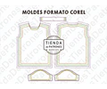 Molde Patron Coreldraw Remera Basica Niños Talles 4 Al 14