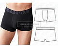 Molde Patrón Coreldraw Calzoncillo Boxer Hombre Del S Al 2xl