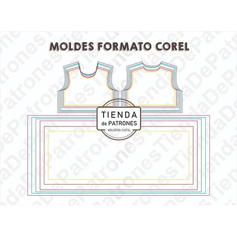 Molde Patron Coreldraw Vestido Basico Nenas Talles 4 Al 14
