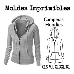 Moldes Patrones Imprimibles Campera Canguro Xs Al xxl