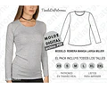 Moldes Patrones Remera Manga Larga Mujer Talle Xs Al 2xl